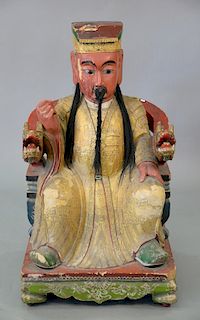 Chinese seated figure. ht. 42 1/2in., wd. 24in., dp. 21in.