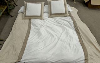 Three piece lot to include king size duvet with two matching pillows.