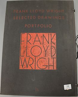 Frank Lloyd Wright Selected Drawings portfolio, Horizon Press New York, Edition A430 of 500. book size: 21 1/2" x 16"