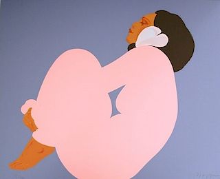 Melin Pink Dress Limited Edition print by Pegge Hopper