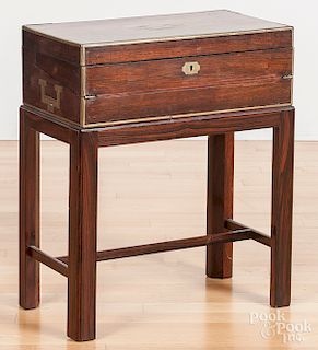Regency rosewood lap desk on stand