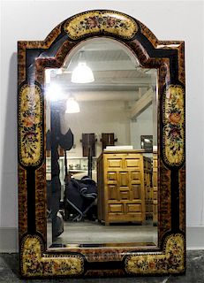 An Italian Style Painted Mirror Height 39 x width 23 1/2 inches.