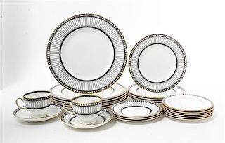 * A Set of Wedgwood Dinnerware Diameter of dinner plate 11 inches.