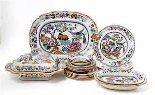 * An Assembled Set of English Transferware Width of widest 15 inches.