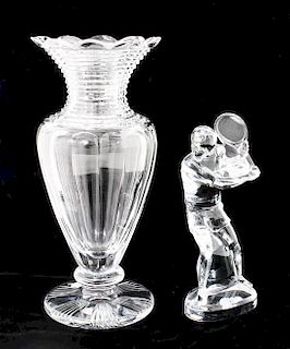 A Baccarat Figure Height of Baccarat figure 9 inches.