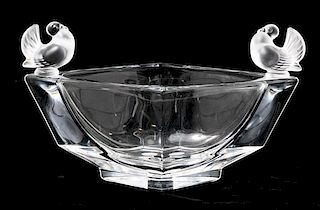 * A Sevres Glass Centerpiece Width 12 inches.