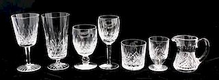 * A Partial Set of Waterford Stemware Height of tallest glass 7 inches.