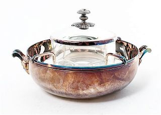 A Christofle Silver-Plate Caviar Server, 20th Century, having a fitted box.