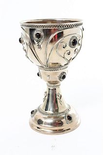 A Silvered Metal Cup, ,