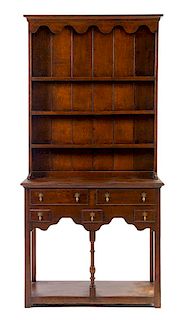 * A Welsh Cupboard Height 78 x width 38 x depth 14 1/4 inches.