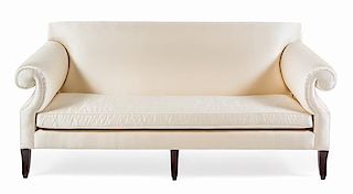 An American Upholstered Sofa Height 36 inches.