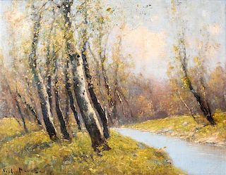 George Loftus Noyes, (American, 1864-1954), Muddy River Olmstead Park