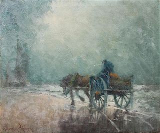 George Thompson Pritchard, (American, 1878-1962), Horsedrawn Cart