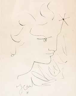 Jean Cocteau, (French, 1889-1963), Portrait
