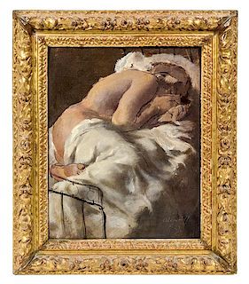 * Artist Unknown, (20th century), Sleeping Nude, 1929