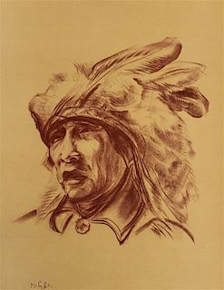 * Boleslaw Cybis, (Polish, 1895-1957), American Indian Drawings Folio One together with Battles of the Civil War: A Pictorial Pr