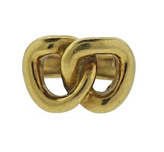 Tiffany &amp; Co 18k Gold Interlocked Ring 