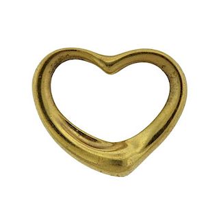 Tiffany &amp; Co Peretti 18K Gold Open Heart Pendant