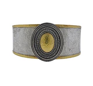 Gurhan Cavalier 24k Gold Silver Cuff Bracelet 