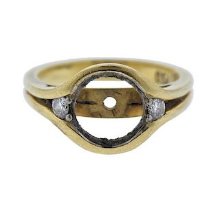 Puig Doria 18K Gold Diamond Ring Mounting