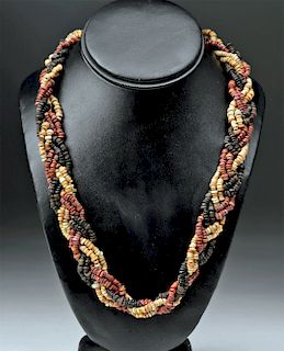 Egyptian Faience Bead Necklace - Braided Strands