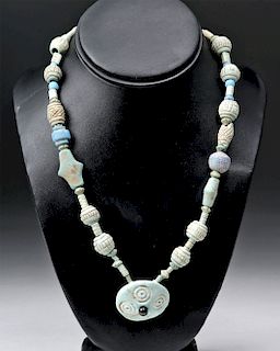 Sumerian Faience / Garnet Necklace - Wearable