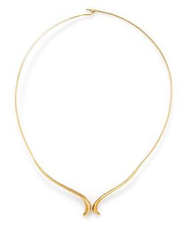 A Yellow Gold Wire Necklace, 8.40 dwts.