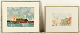 Hobson Pittman (1900-1972) Two Watercolors