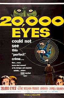 Period Film Poster, "20,000 Eyes", 1961
