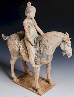 Female Equestrian Figure,Tang Dynasty, China