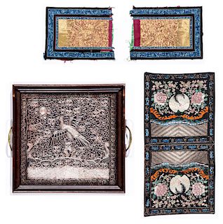 3 Antique Chinese Silk Embroideries