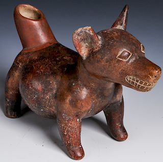 Dog Vessel, Colima, Mexico, 100 BC-250 AD