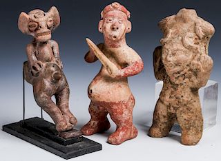 3 Pre-Columbian Pottery Figures
