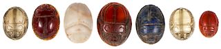 Group of 7 Egyptian Scarab Amulet Carvings