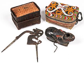 Lot of 4 Indonesian Ethnographic Objects