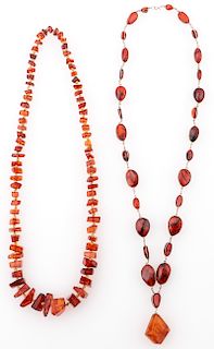 2 Amber Necklaces