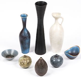 8 pc Gunnar Nylund Glazed Stoneware Collection