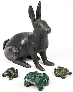 Group of 4 Cast Iron Animal Figures