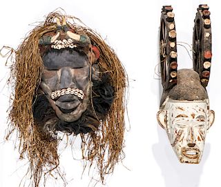 2 Vintage African Tribal Masks