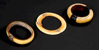 3 Assorted Antique African Bangles