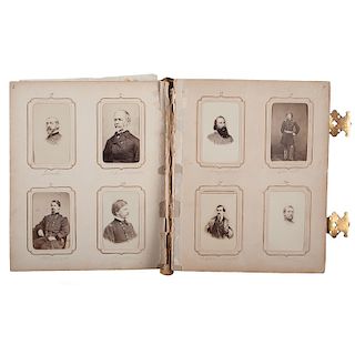 Civil War-Era CDV Album of Prominent American Personalities, including Union & Confederate Generals, Politicians, and More