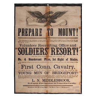 Connecticut 1st Cavalry Prepare to Mount! Broadside