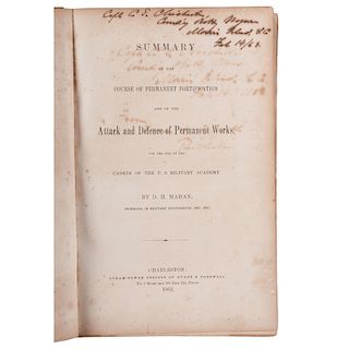 CSA Tactic Book: Attack and Defence of Permanent Works, Twice Inscribed by South Carolina Captain