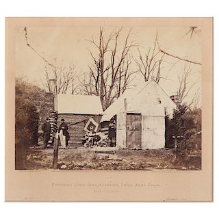Civil War Albumen Photograph Residence, Chief Quartermaster, Third Army Corps, Brandy Station, 1863, by Gardner