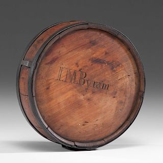 Confederate Wooden Canteen Identified to Private Isaac M. Byram, 28th Alabama Infantry, POW