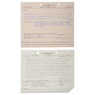 Notifications of Japanese Surrender, Photographs of Signing Ceremony and Souvenir Surrender Document