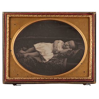 Striking Postmortem Daguerreotypes of Infants, Group of Four