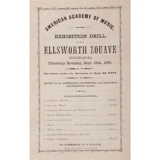 Ellsworth Zouave Broadside
