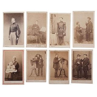 French Photo Albums Previously Owned by M. LeChevalier, Incl. CDVs of Men with Cameras