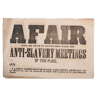 Ohio Anti-Slavery Broadside, Ca 1840